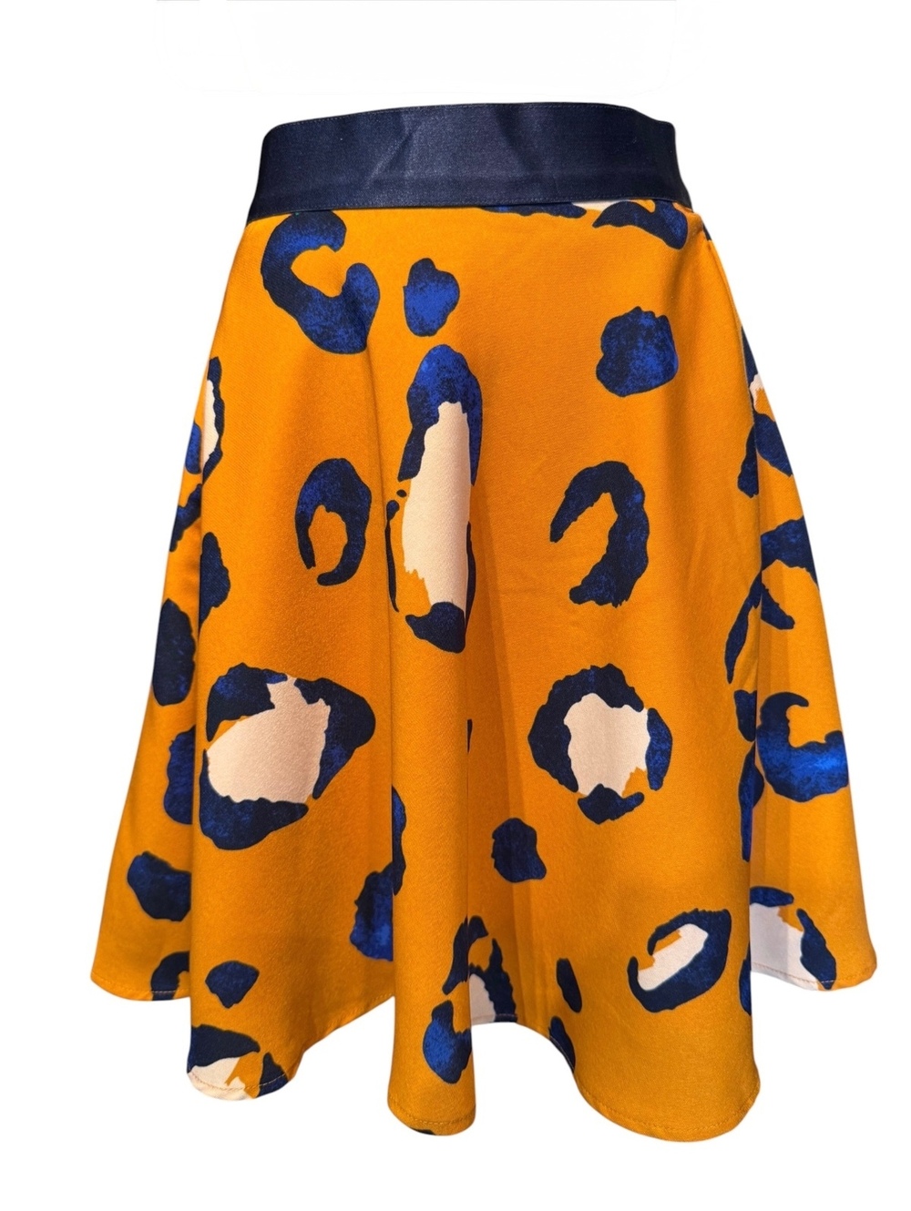 3.1 Phillip Lim 20th Orange Blue Leopard Print Skirt